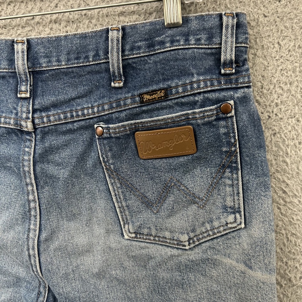 Wrangler Jeans Mens 36x32 Blue Denim 936PWD Slim Fit Cowboy Cut Light Wash Rodeo